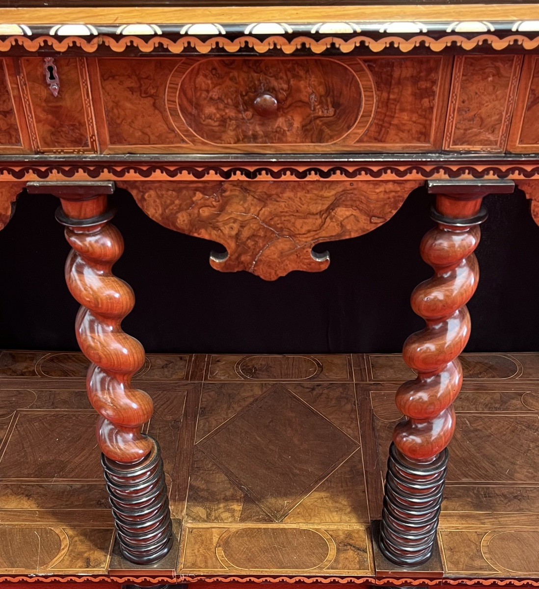 Armoire en cabinet , époque XVII ème .-photo-4