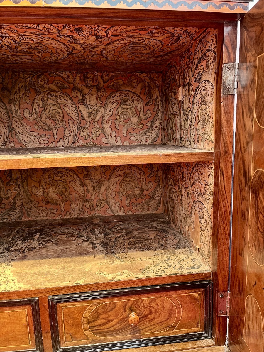 Armoire en cabinet , époque XVII ème .-photo-2