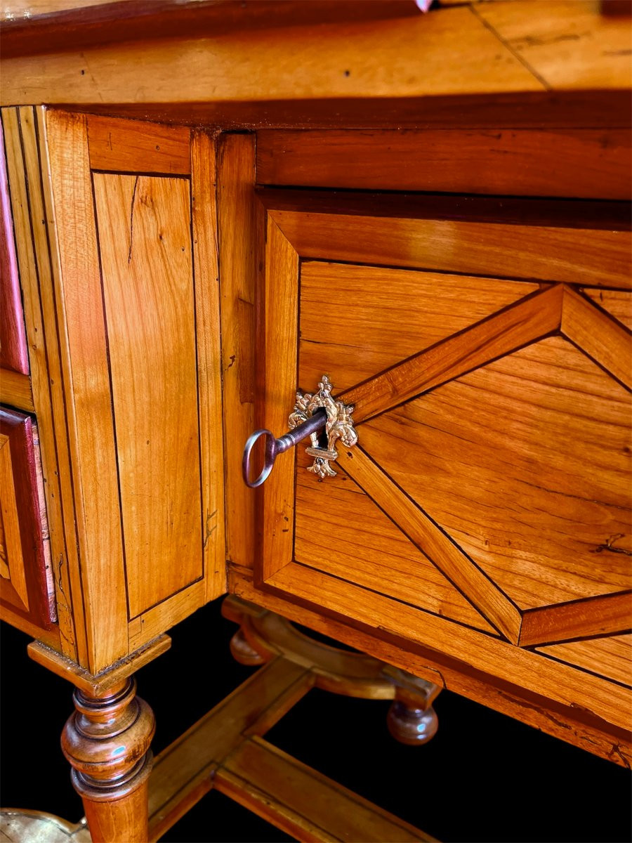 Petit Bureau Mazarin d'enfant , fin XVII ème début XVIII ème . -photo-3