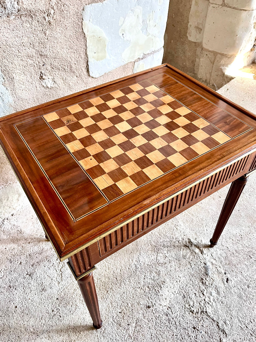 Backgammon Table, Bordeaux Style, Louis XVI Period -photo-3