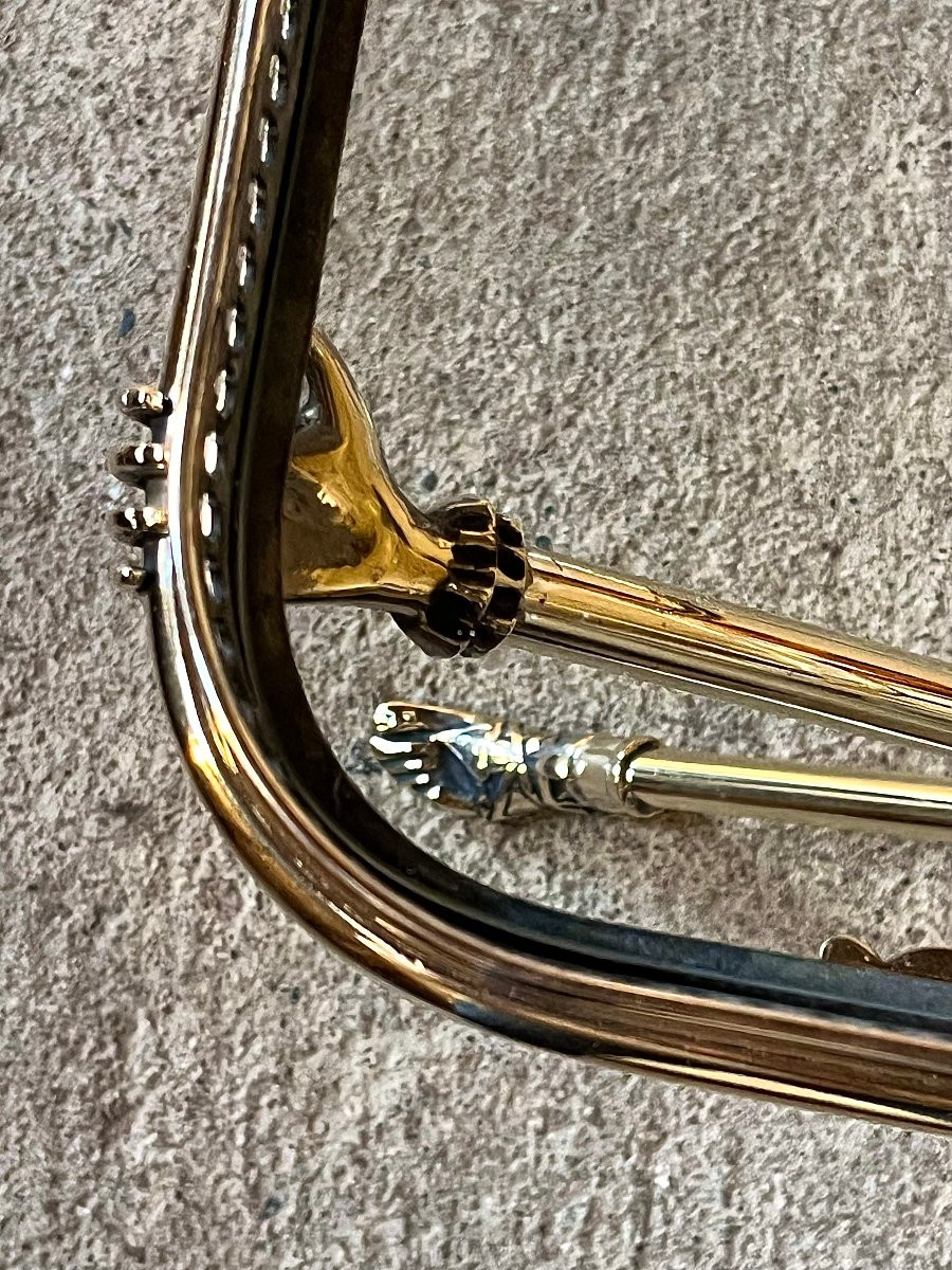 Brass Sofa End, 70's .  Side Table , Coffee Table .-photo-1