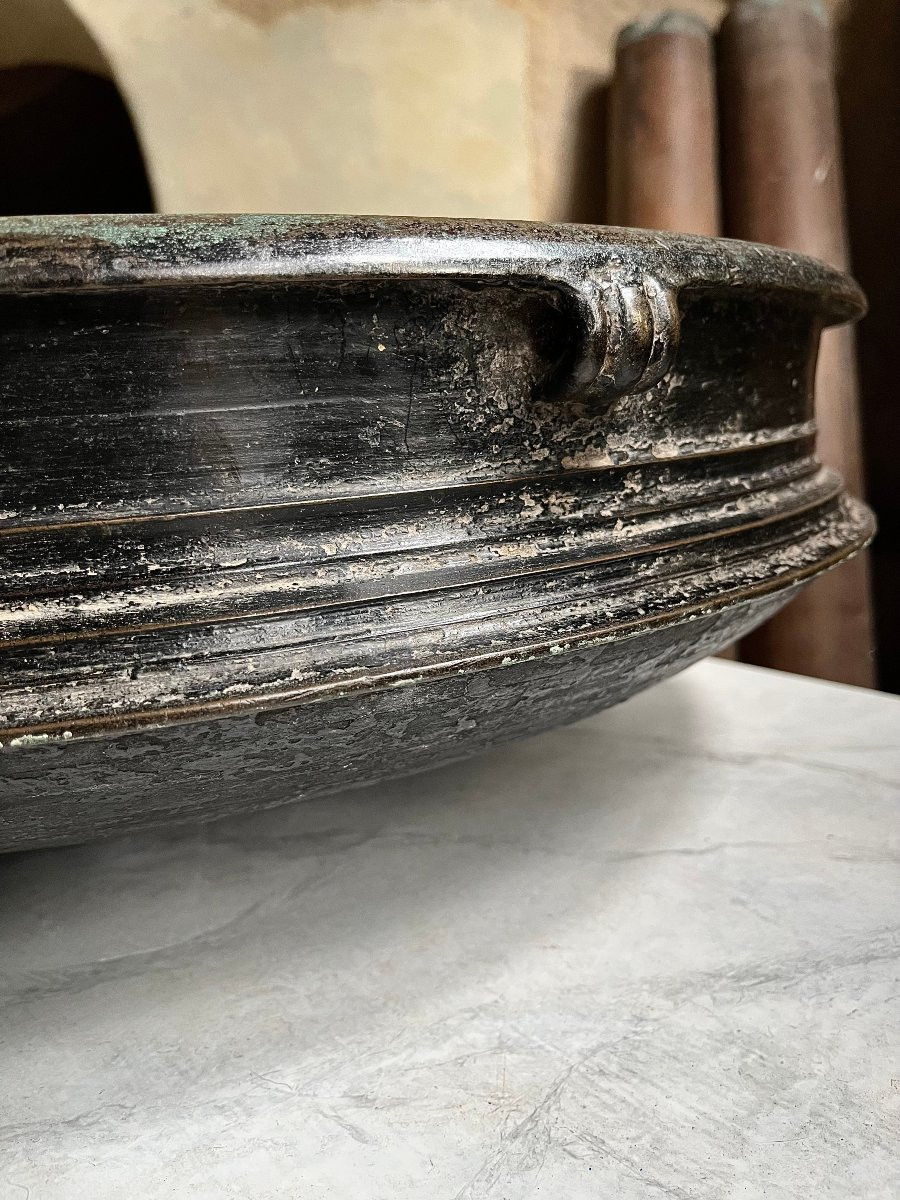 Large Uruli In Bronze , End Of XIXth Century, Beginning Of XXth Century . Kerala . Bronze Basin-photo-4