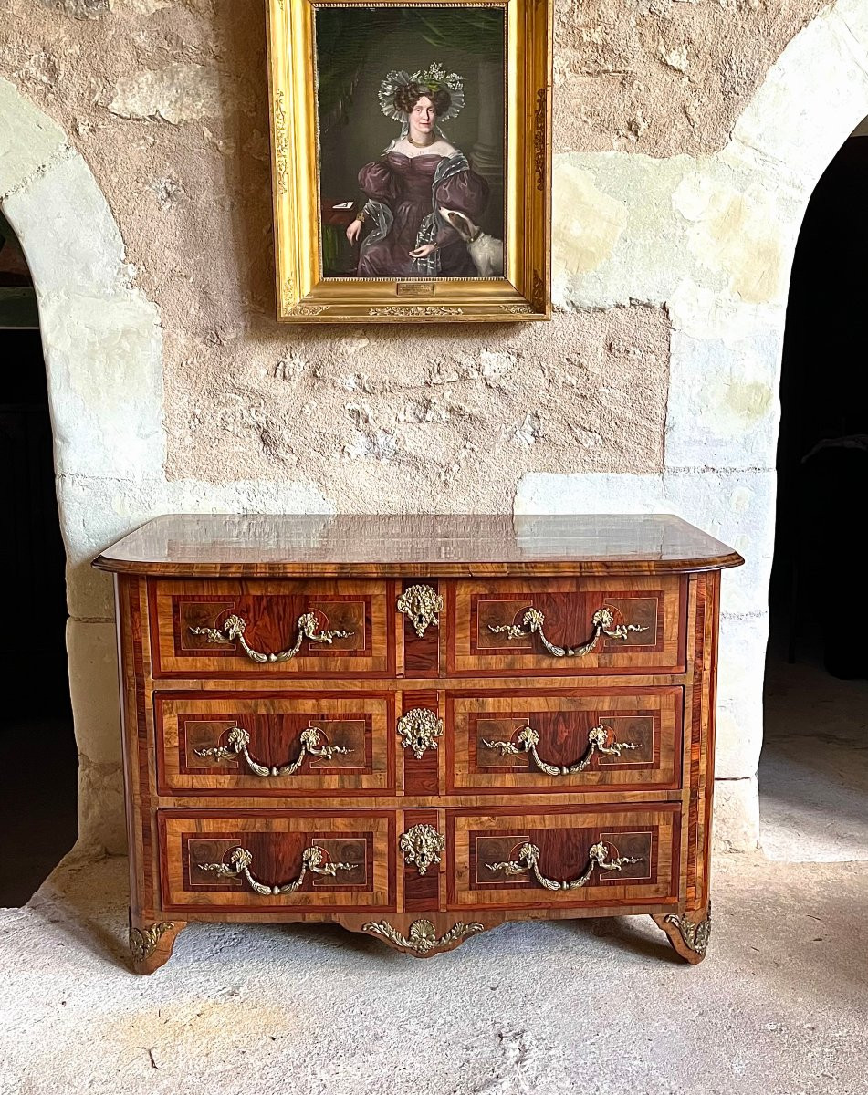 Commode grenobloise d'époque début XVIII ème en olivier -photo-2