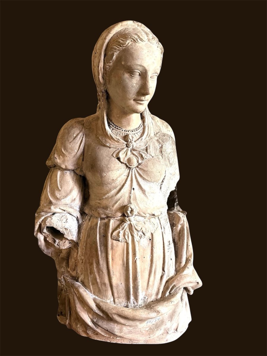 Virgin And Child. Terracotta. Late 16th Century. Le Mans School -photo-2