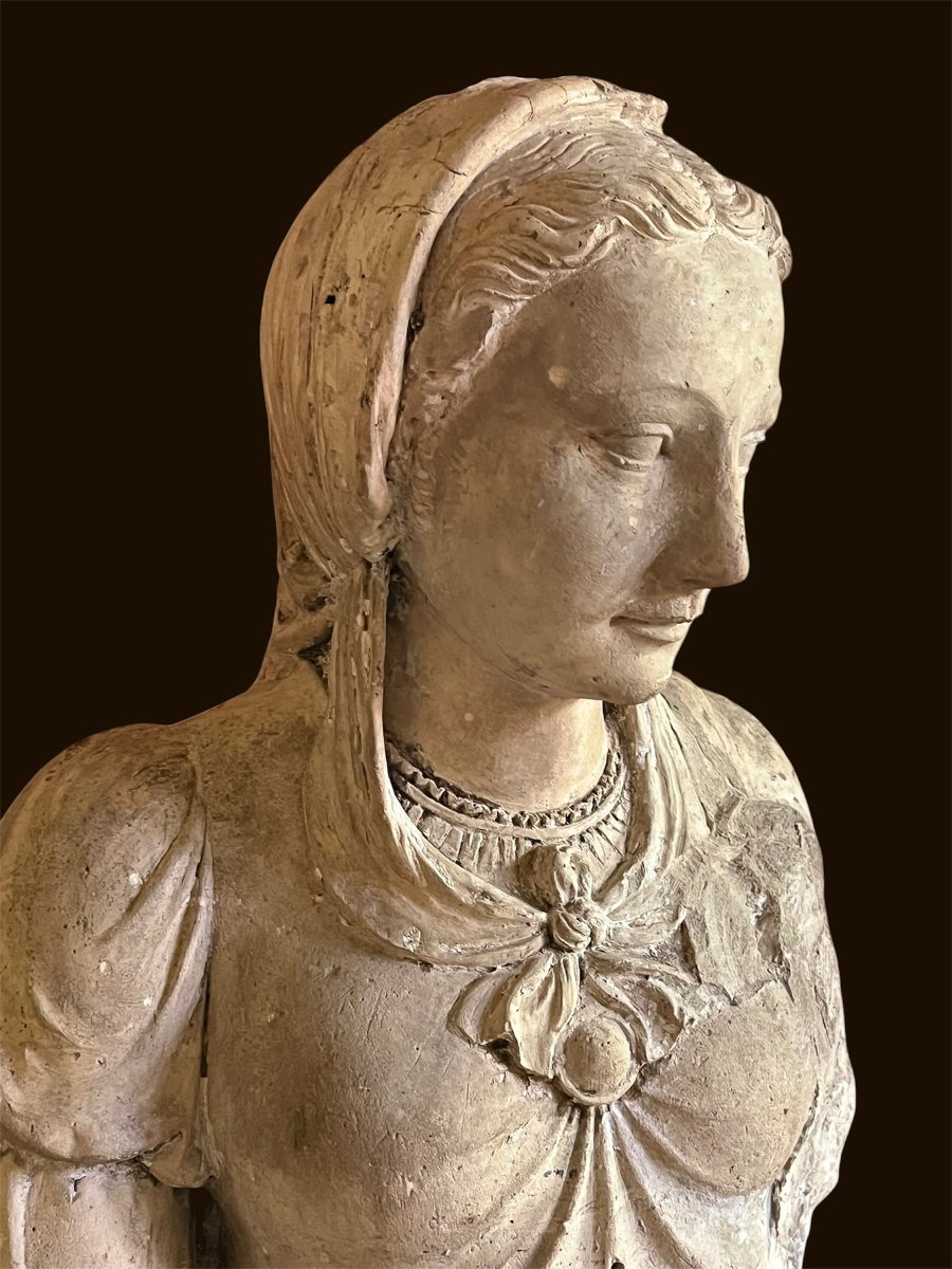 Virgin And Child. Terracotta. Late 16th Century. Le Mans School -photo-3