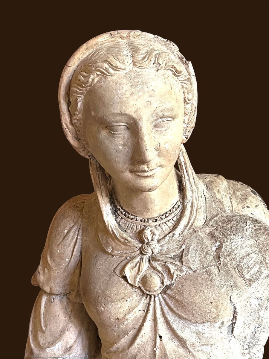 Virgin And Child. Terracotta. Late 16th Century. Le Mans School -photo-1