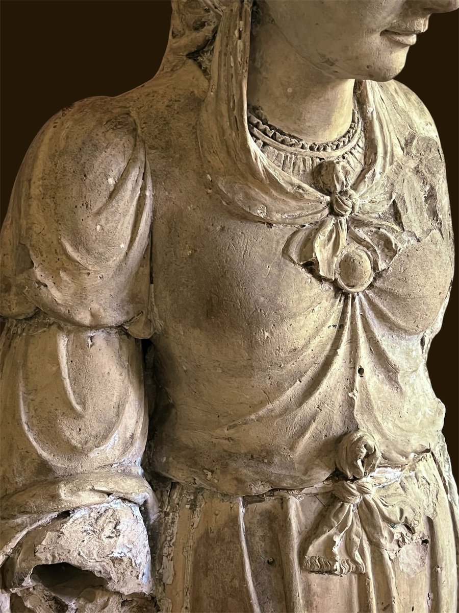Virgin And Child. Terracotta. Late 16th Century. Le Mans School -photo-3