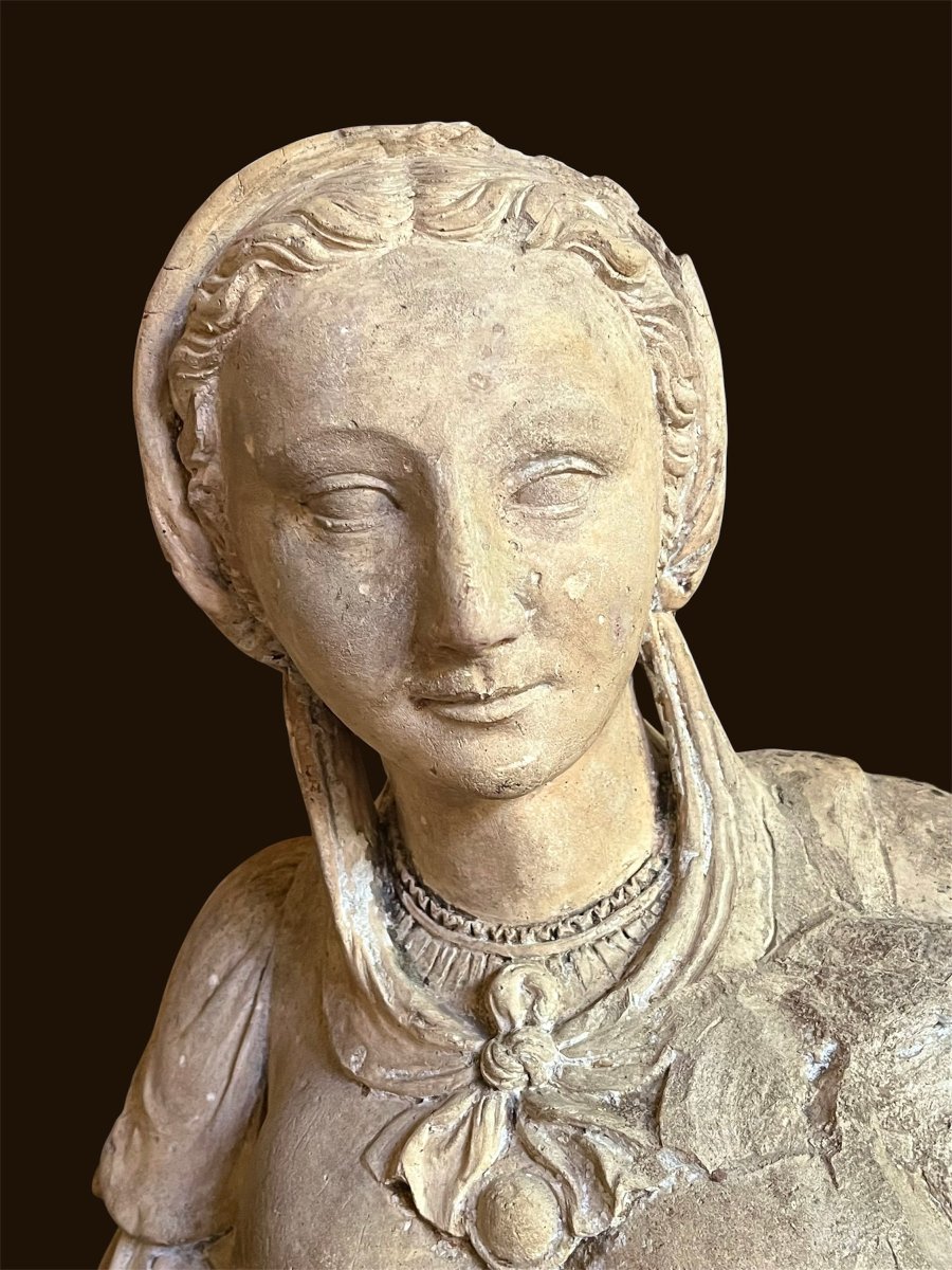 Virgin And Child. Terracotta. Late 16th Century. Le Mans School -photo-5