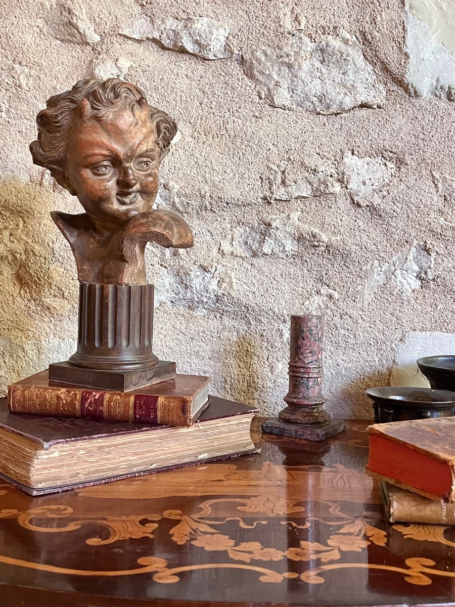 Bust Of A Young Satyr, Terracotta After J-b Carpeaux. 19th Century -photo-1