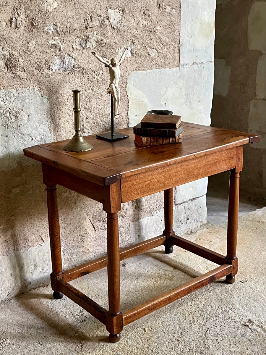 Small Writing Desk From The Early 17th Century, Made Of Walnut