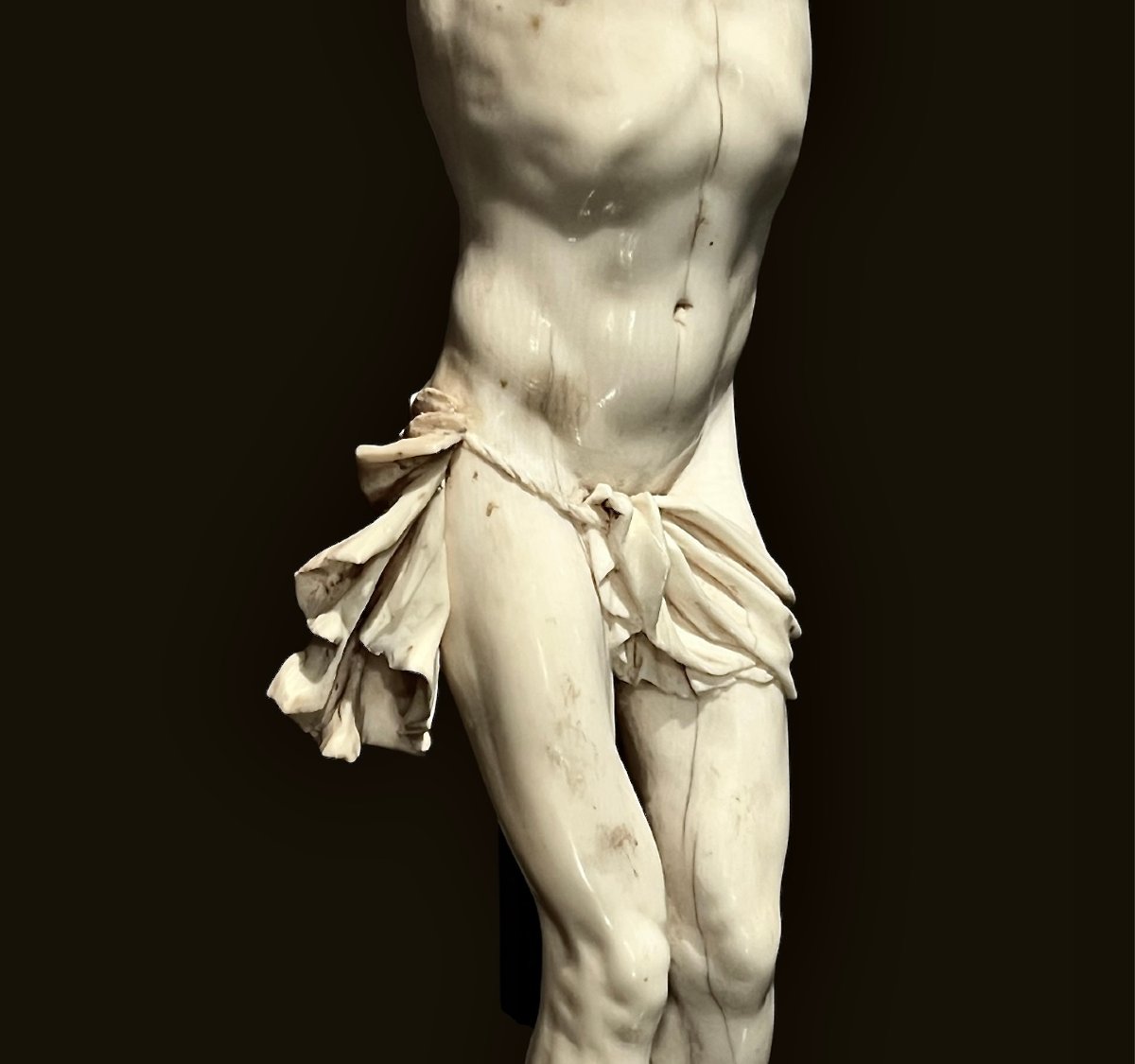 Christ en ivoire époque fin XVII ème début XVIII ème . -photo-3