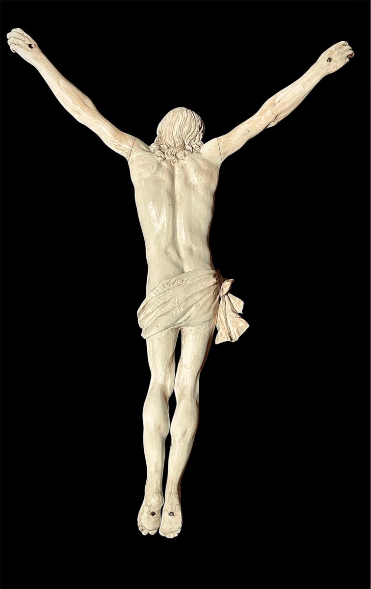 Christ en ivoire époque fin XVII ème début XVIII ème . -photo-4