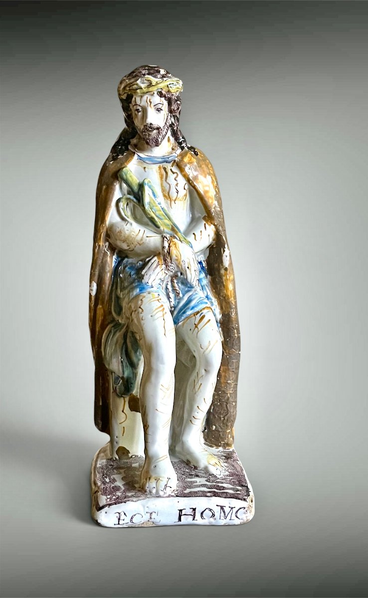 Christ In Chains. *ecce Homo*, Rennes Earthenware. 18th Century. 