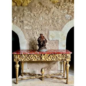 Console en bois doré. fin XVIII ème. 