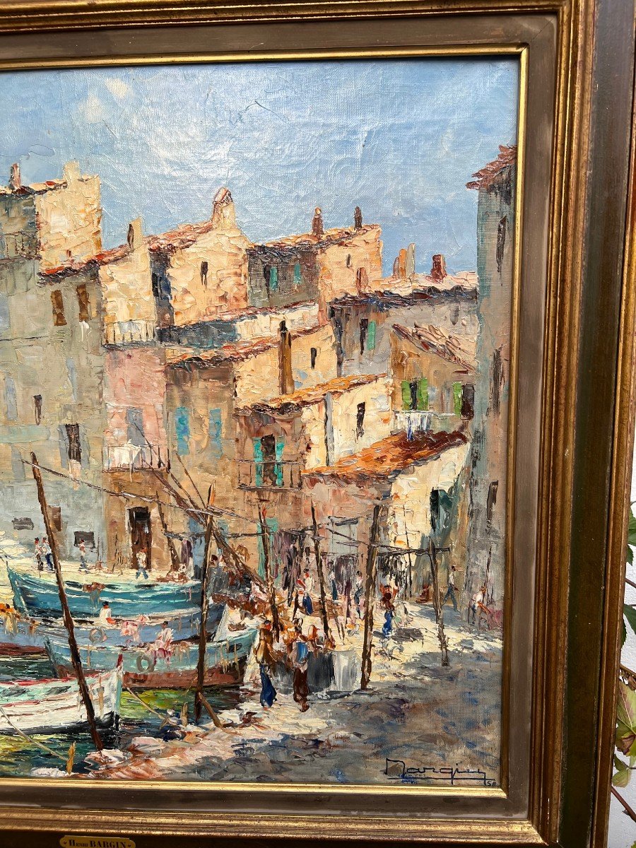 Peinture Signé Henri Bargin Representant Martigues-photo-6