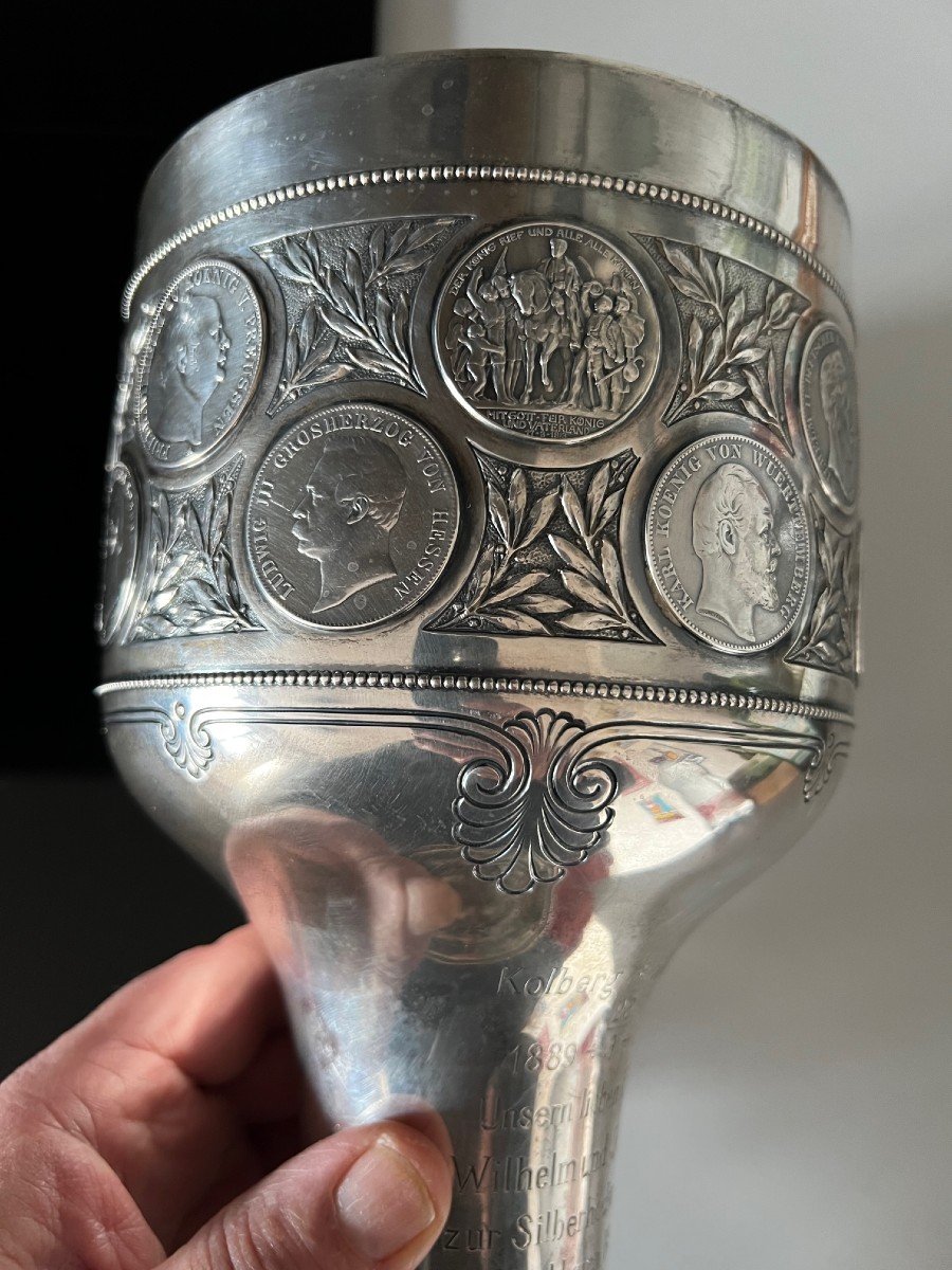 Coupe De Mariage Allemagne Argent Massif-photo-2
