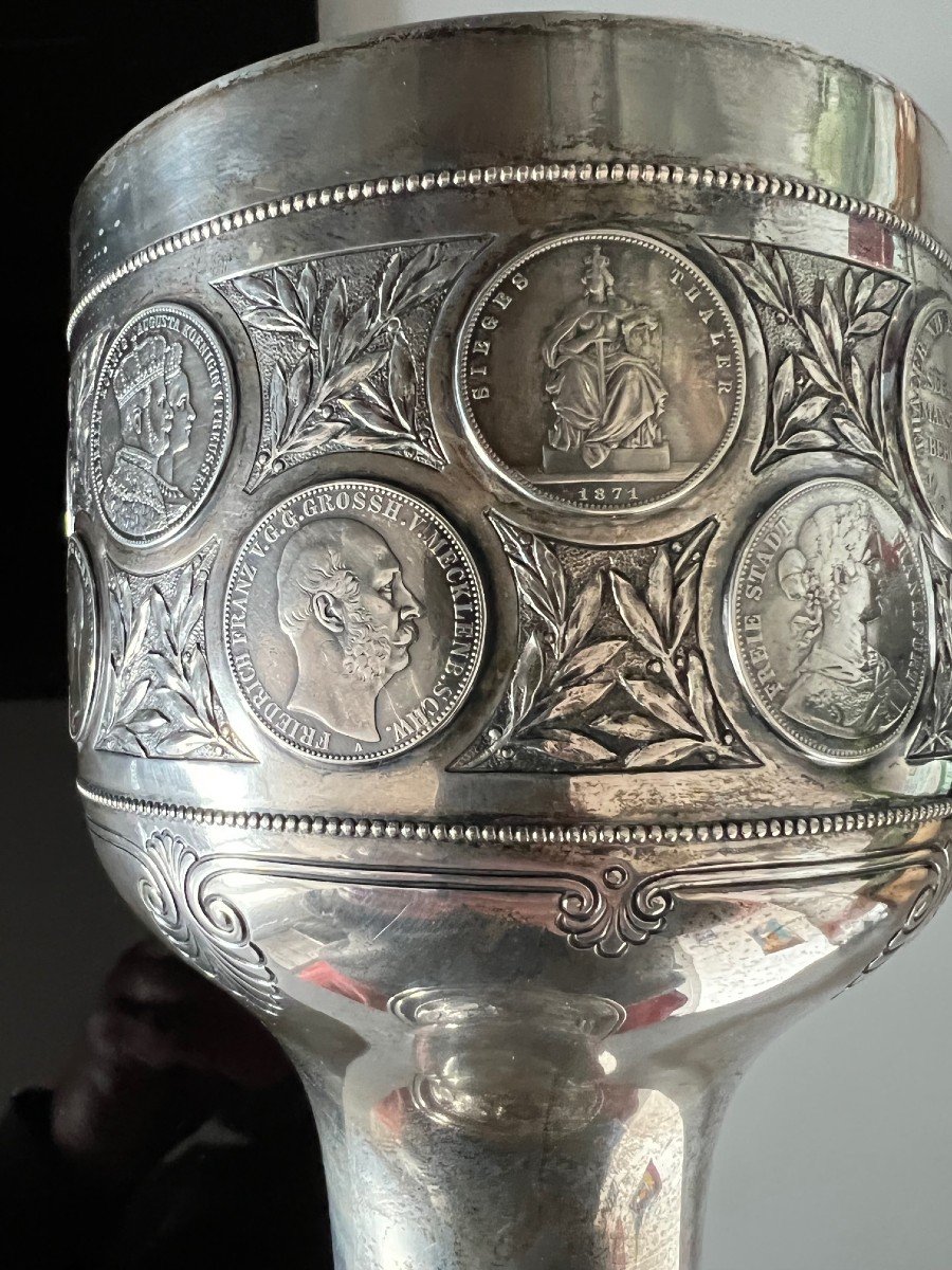 Coupe De Mariage Allemagne Argent Massif-photo-4