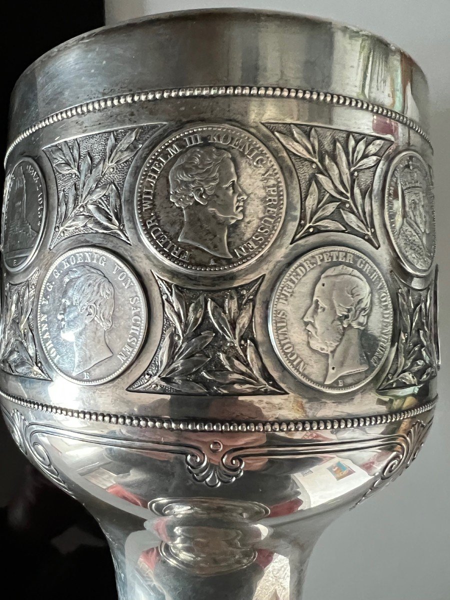 Coupe De Mariage Allemagne Argent Massif-photo-5