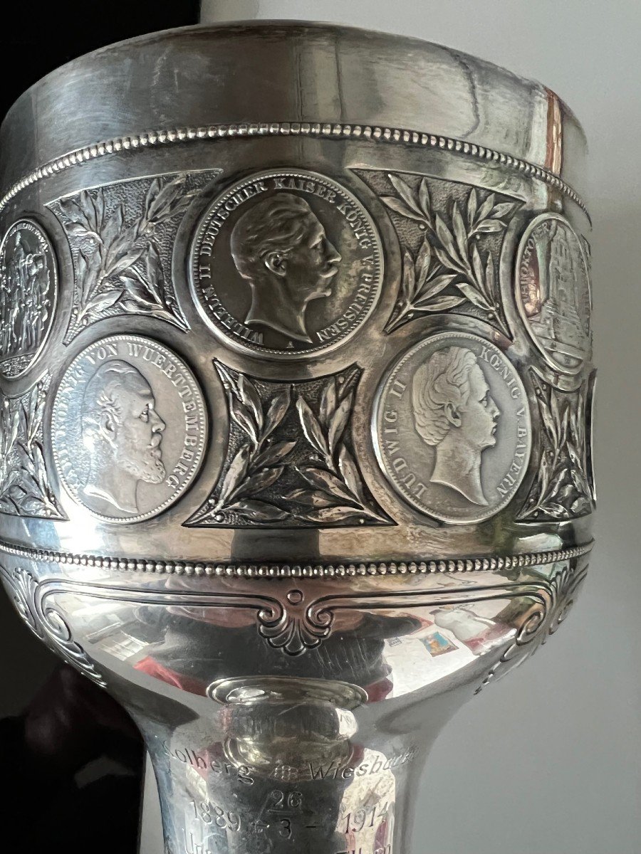 Coupe De Mariage Allemagne Argent Massif-photo-6