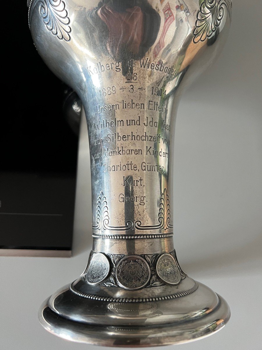 Coupe De Mariage Allemagne Argent Massif-photo-7