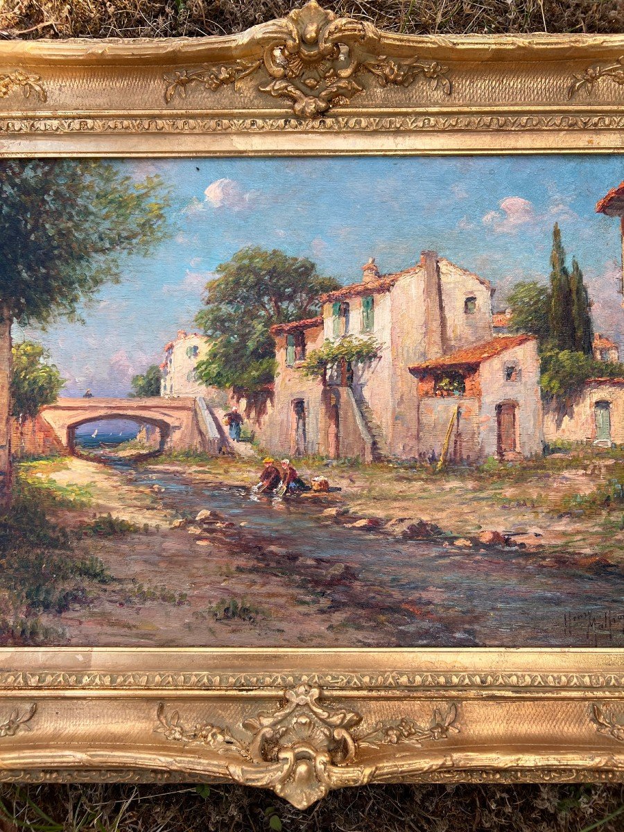 Painting By Henri Malfroy The Washerwomen-photo-3