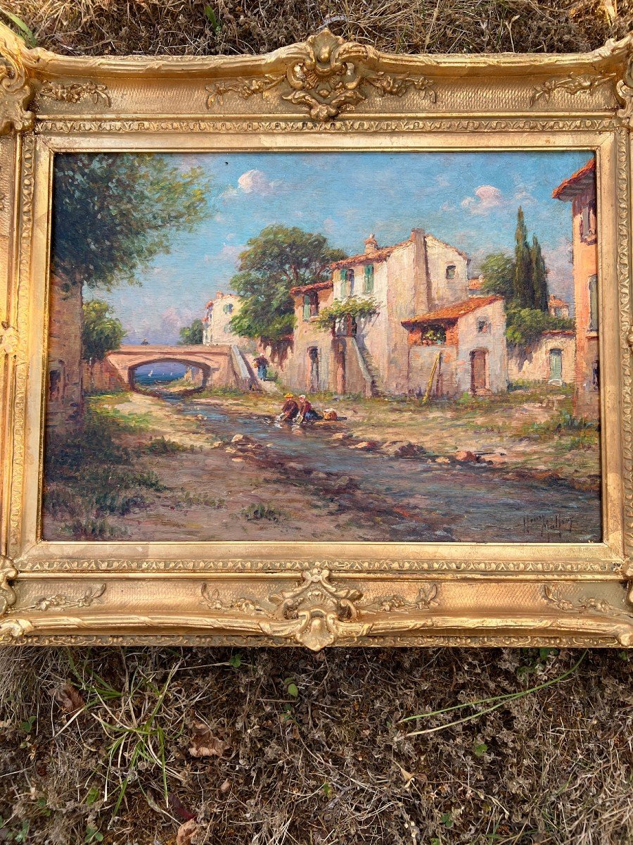 Painting By Henri Malfroy The Washerwomen-photo-1