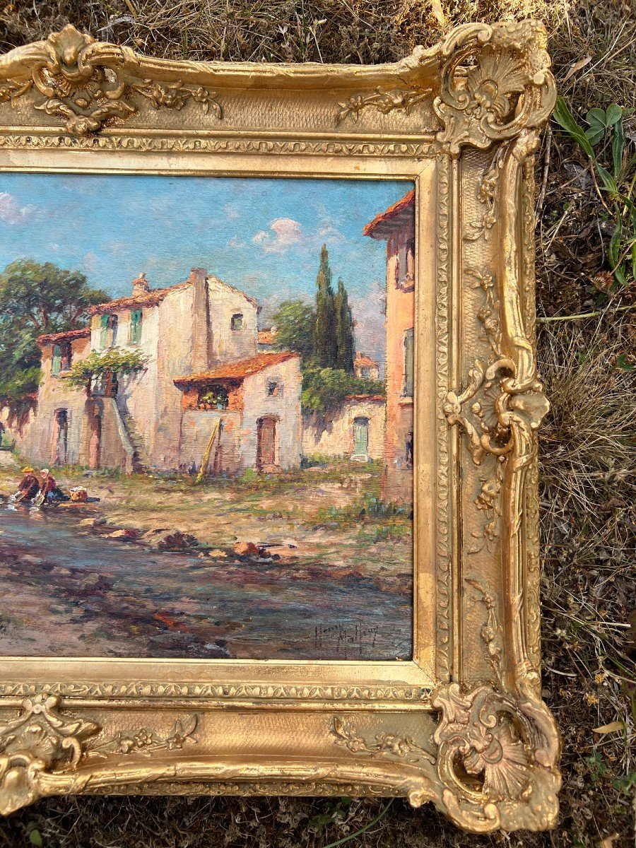 Painting By Henri Malfroy The Washerwomen-photo-5