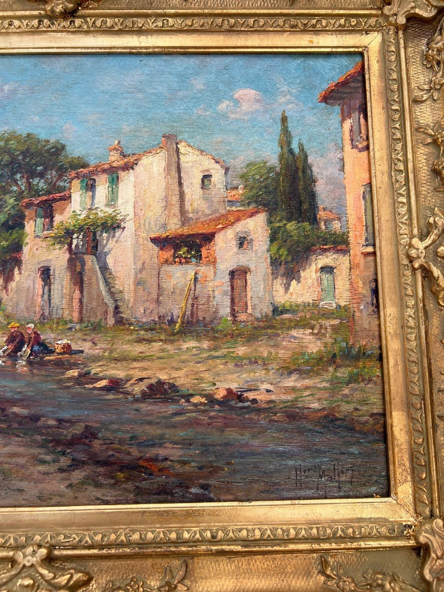 Painting By Henri Malfroy The Washerwomen-photo-8