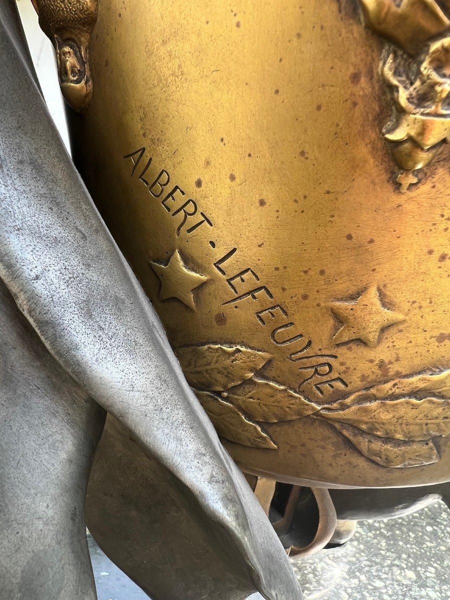 Bronze By Albert Lefeuvre Fondeur Siot A Paris Subject "the Bell Founders Of The Middle Ages-photo-3