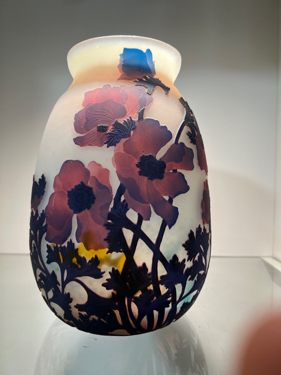 Vase Muller Frères Luneville Coquelicots -photo-1