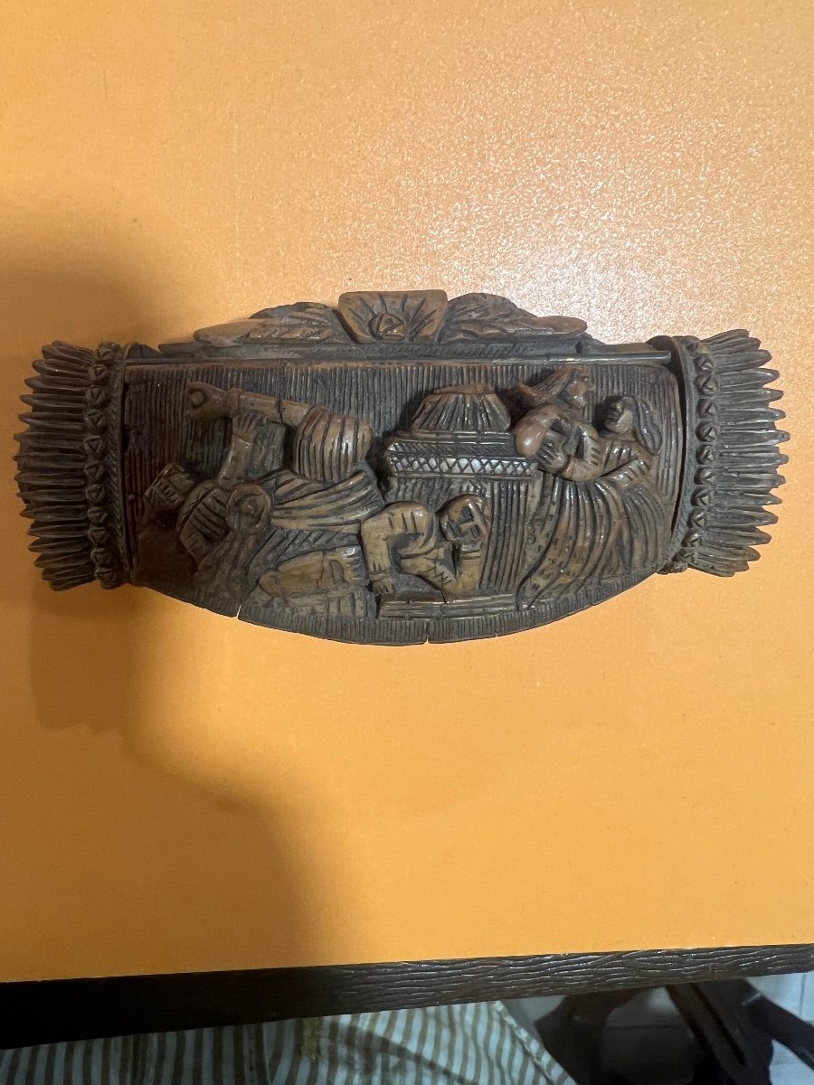 Corozo Nut Snuff Box Genre Scene