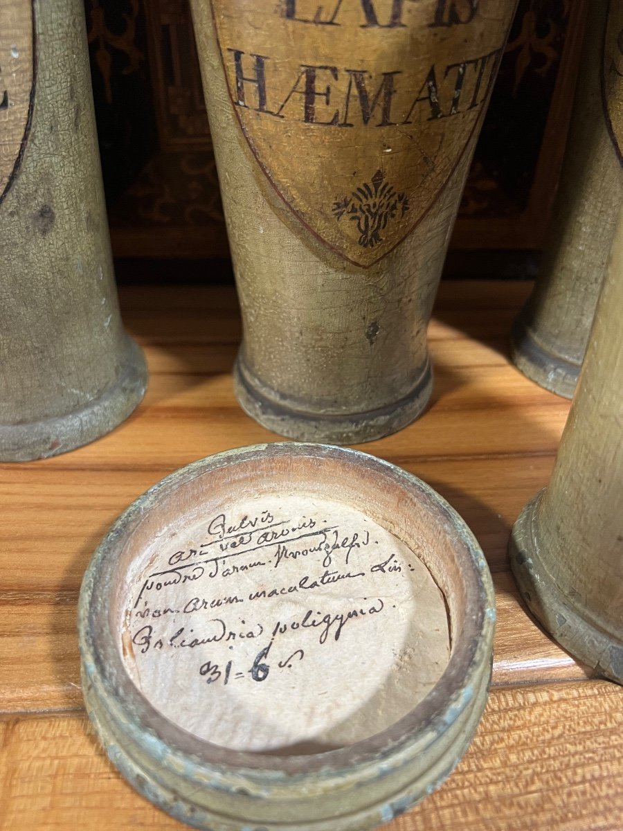 Set Of 17 Wooden Pharmacy Pots XVIII-photo-6