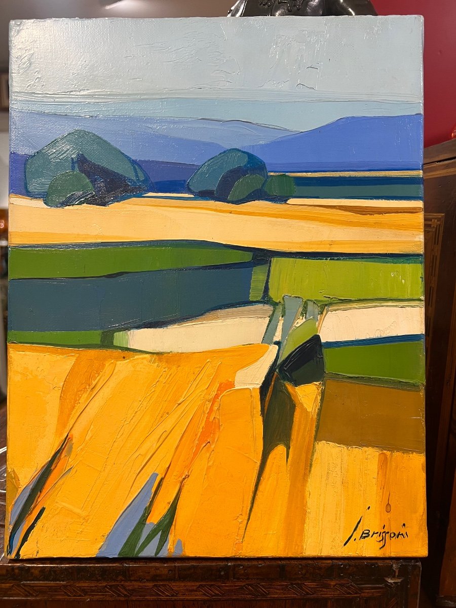 Painting Oil On Canvas By Jean Brissoni Haute Saone-photo-2
