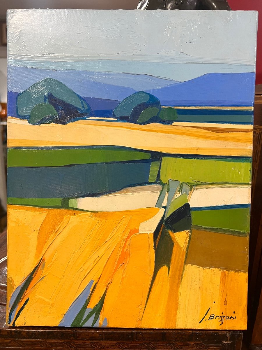 Painting Oil On Canvas By Jean Brissoni Haute Saone-photo-3