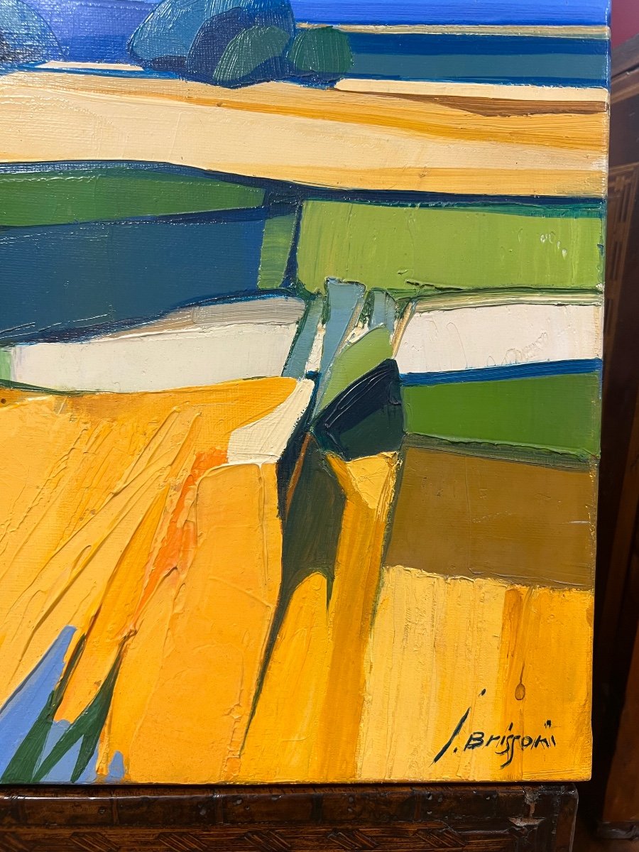 Painting Oil On Canvas By Jean Brissoni Haute Saone-photo-3