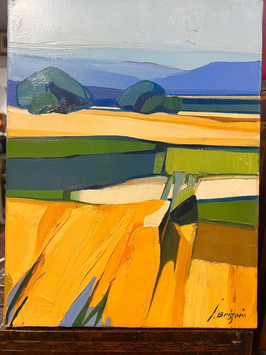 Painting Oil On Canvas By Jean Brissoni Haute Saone-photo-4