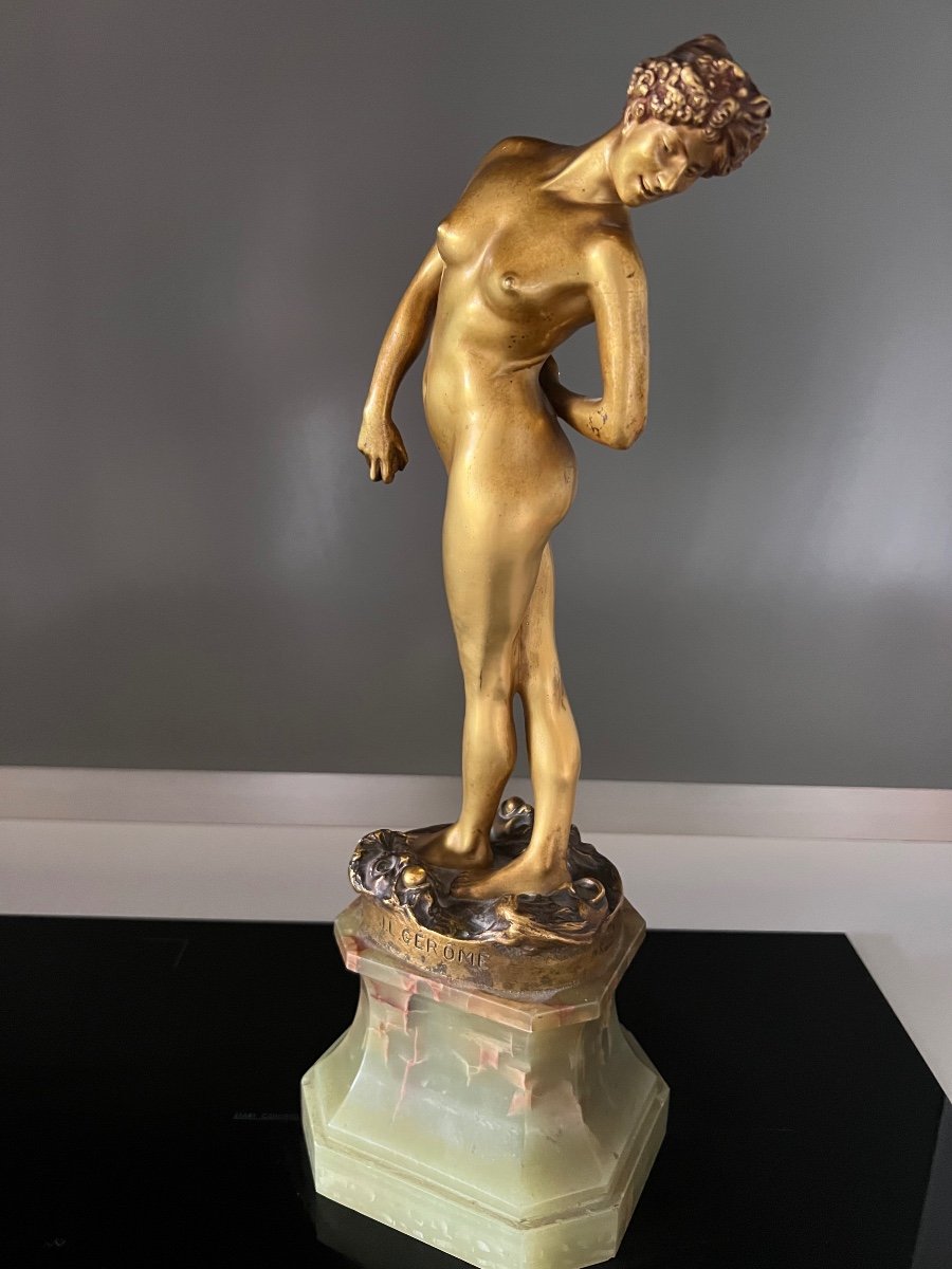 Bronze Par J. L. Gérôme Femme Aux Boules Siot Decauville Fondeur-photo-1