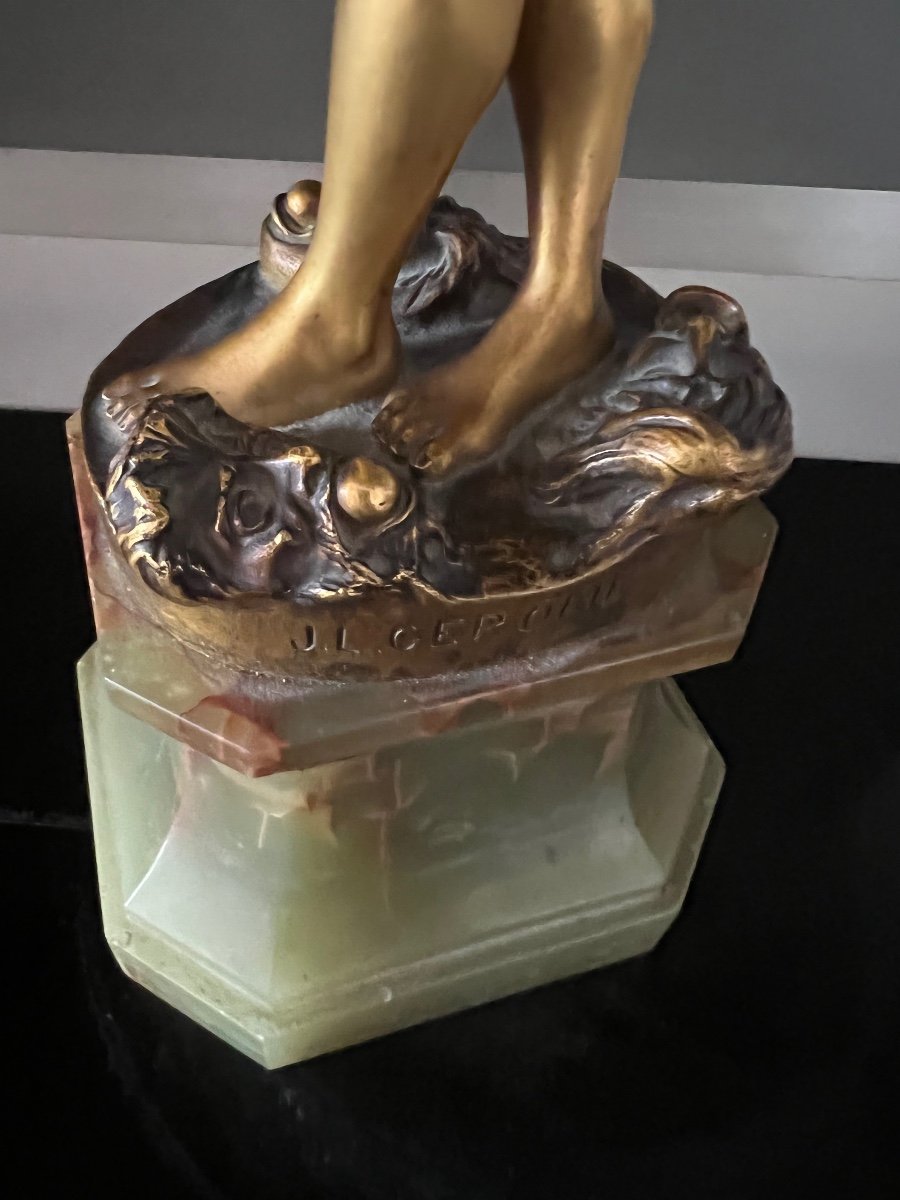 Bronze Par J. L. Gérôme Femme Aux Boules Siot Decauville Fondeur-photo-3