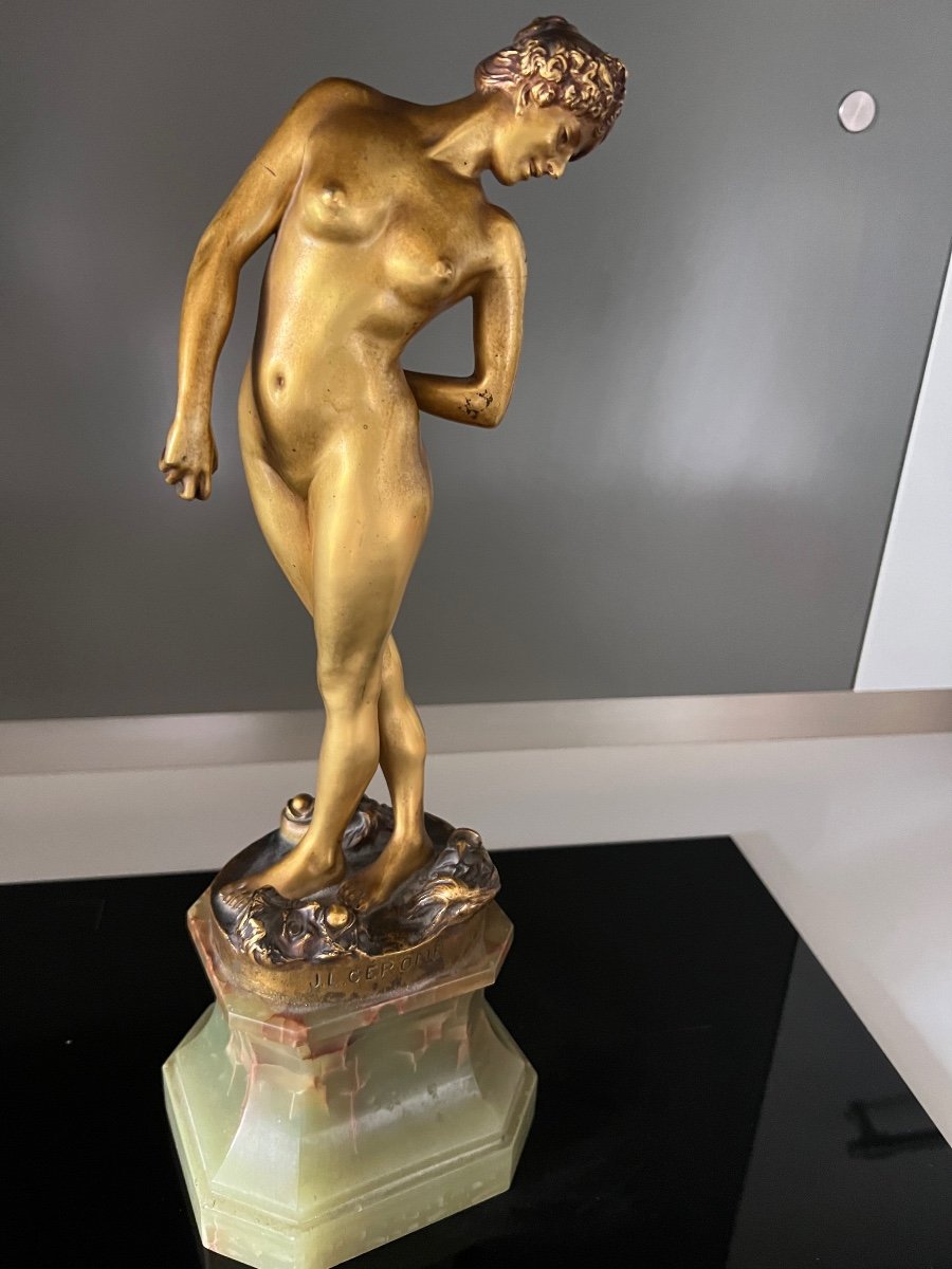 Bronze Par J. L. Gérôme Femme Aux Boules Siot Decauville Fondeur-photo-8