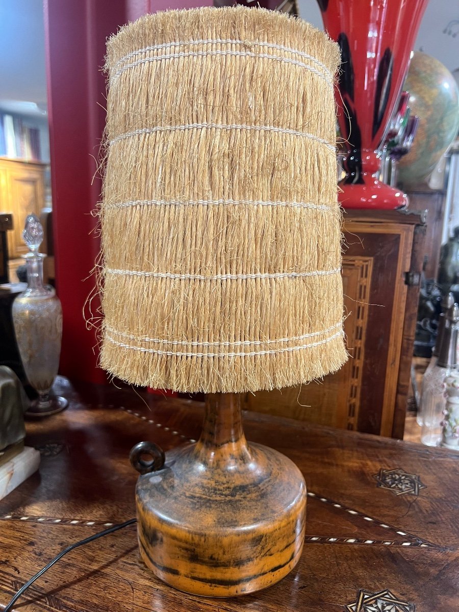 Lampe Par Jacques Blin Avec Son Abat Jour D’origine -photo-2