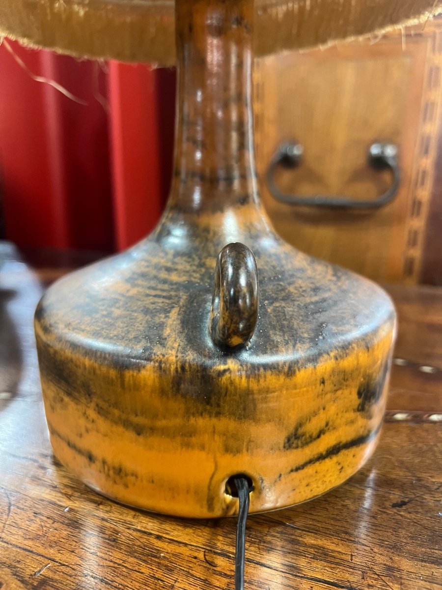 Lampe Par Jacques Blin Avec Son Abat Jour D’origine -photo-4