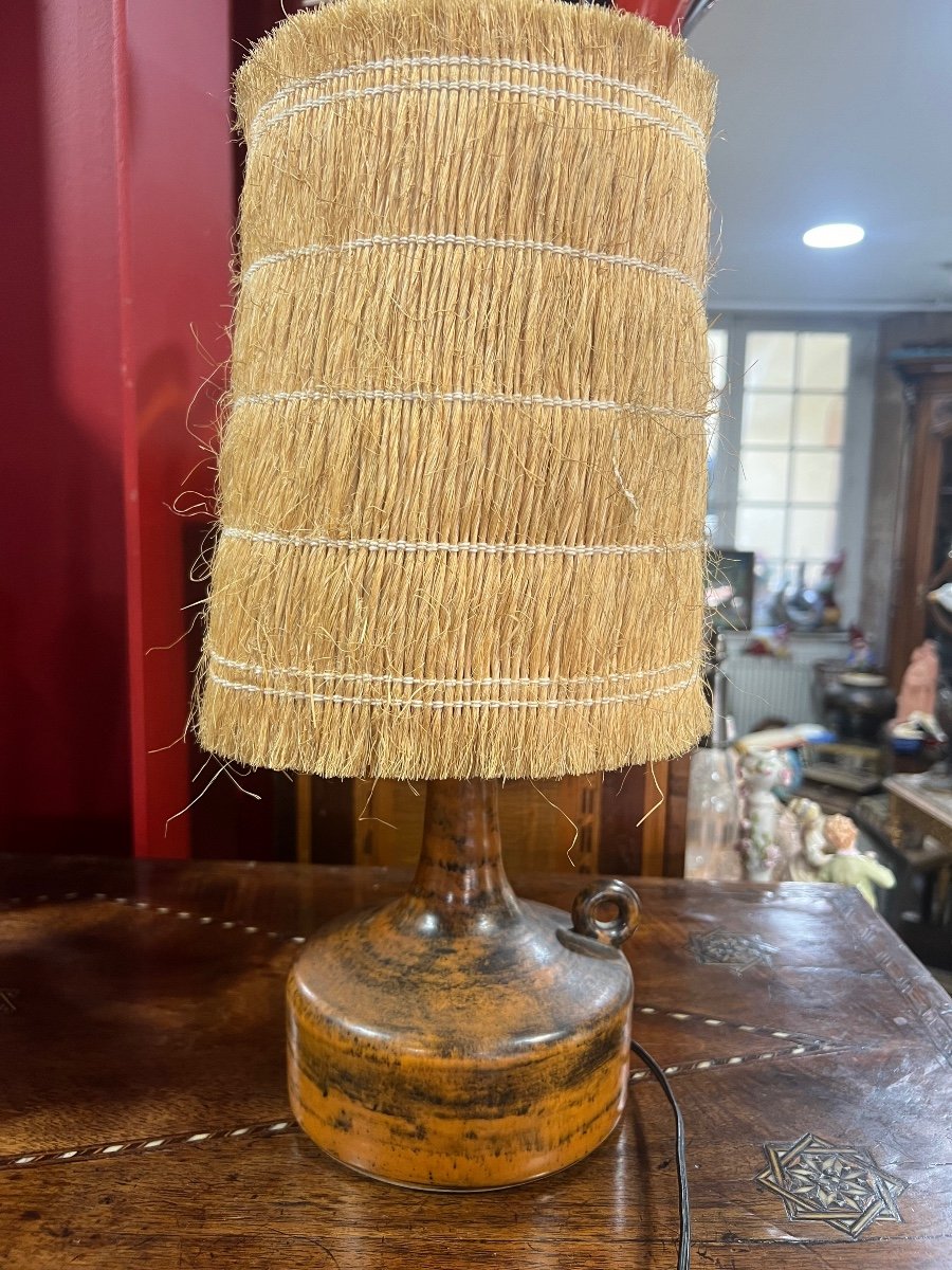Lampe Par Jacques Blin Avec Son Abat Jour D’origine 
