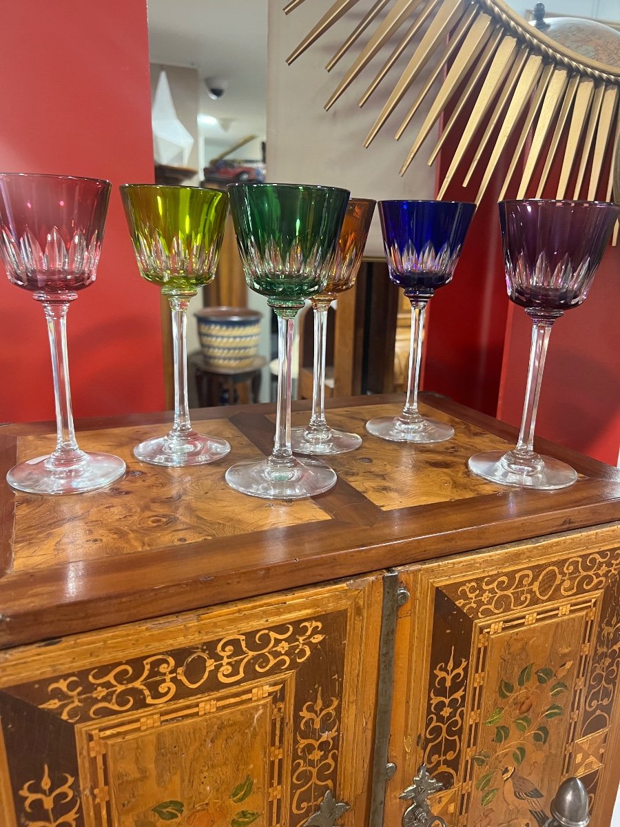 Série De Six Verres Baccarat Modèle Lavandou-photo-2