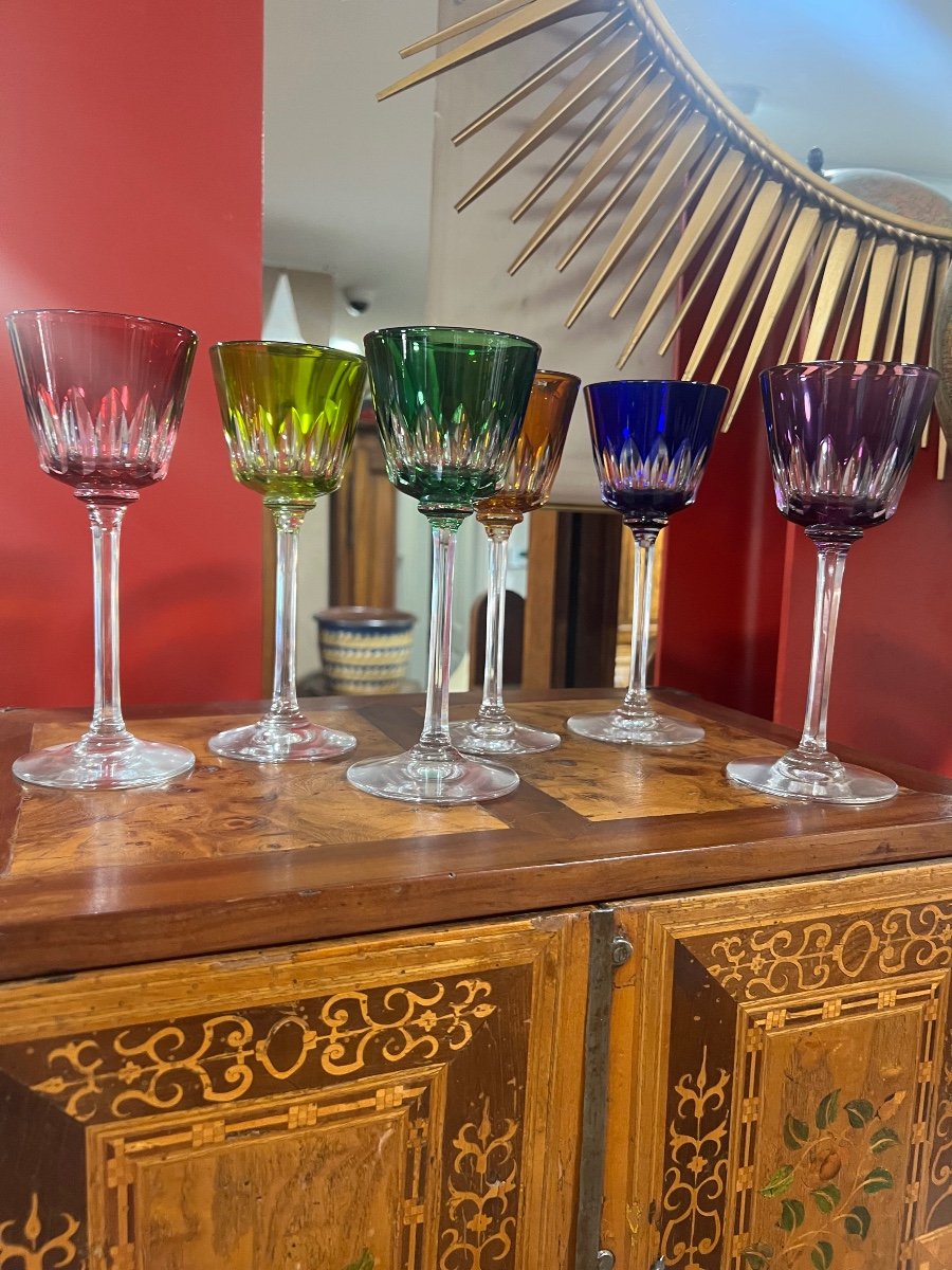 Série De Six Verres Baccarat Modèle Lavandou-photo-1