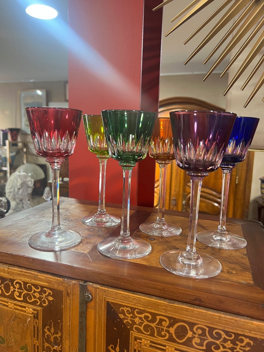 Série De Six Verres Baccarat Modèle Lavandou-photo-4