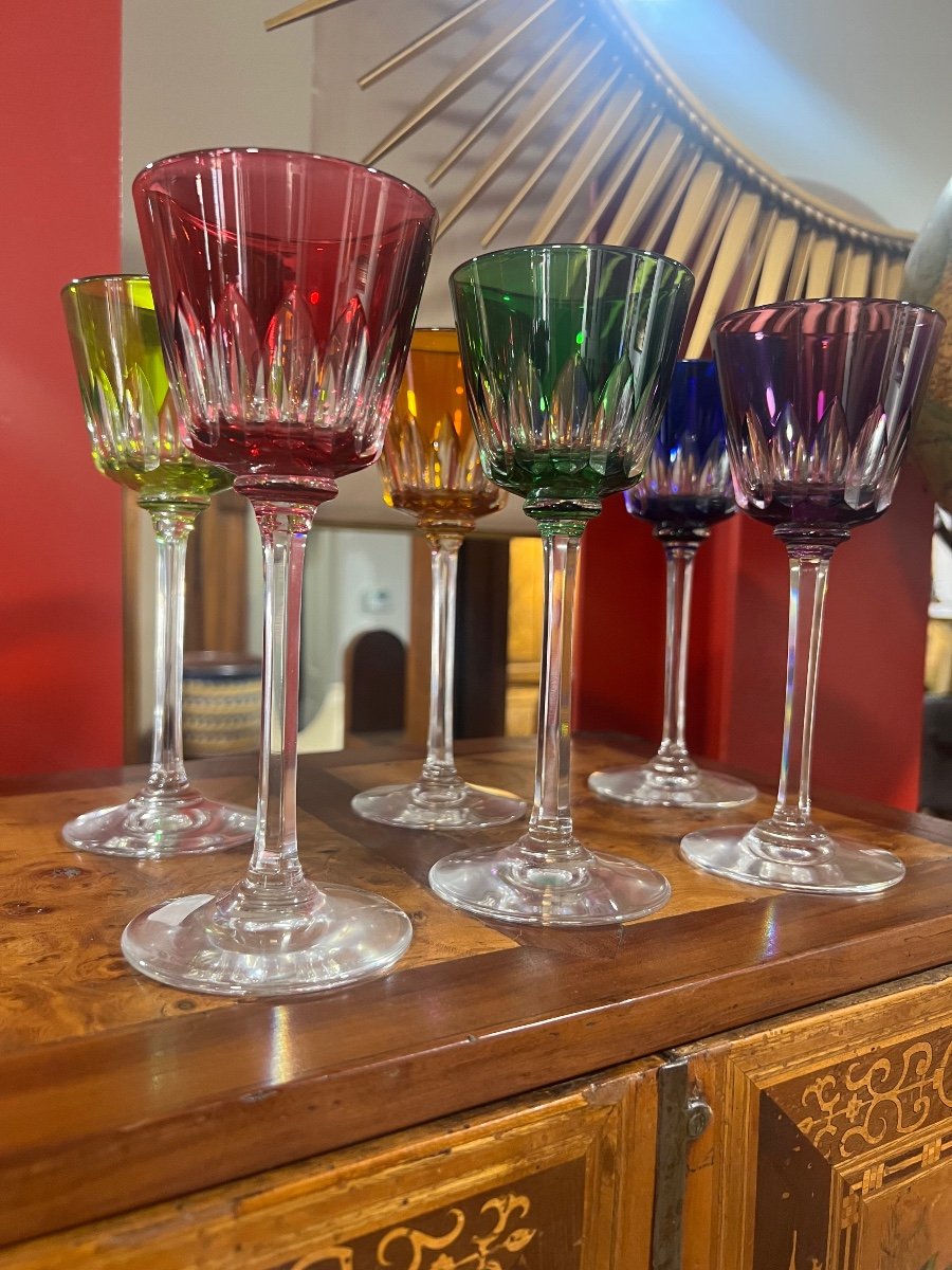Série De Six Verres Baccarat Modèle Lavandou-photo-5