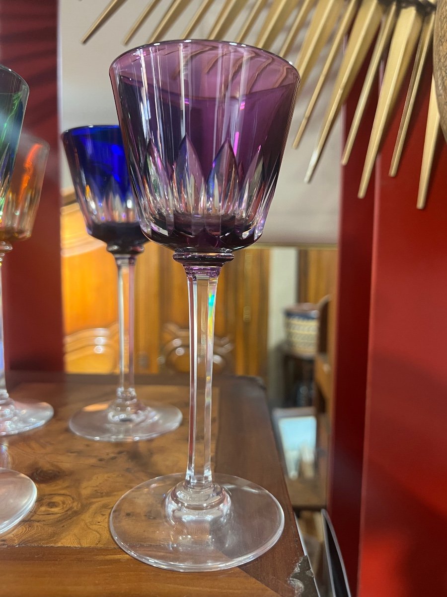 Série De Six Verres Baccarat Modèle Lavandou-photo-6