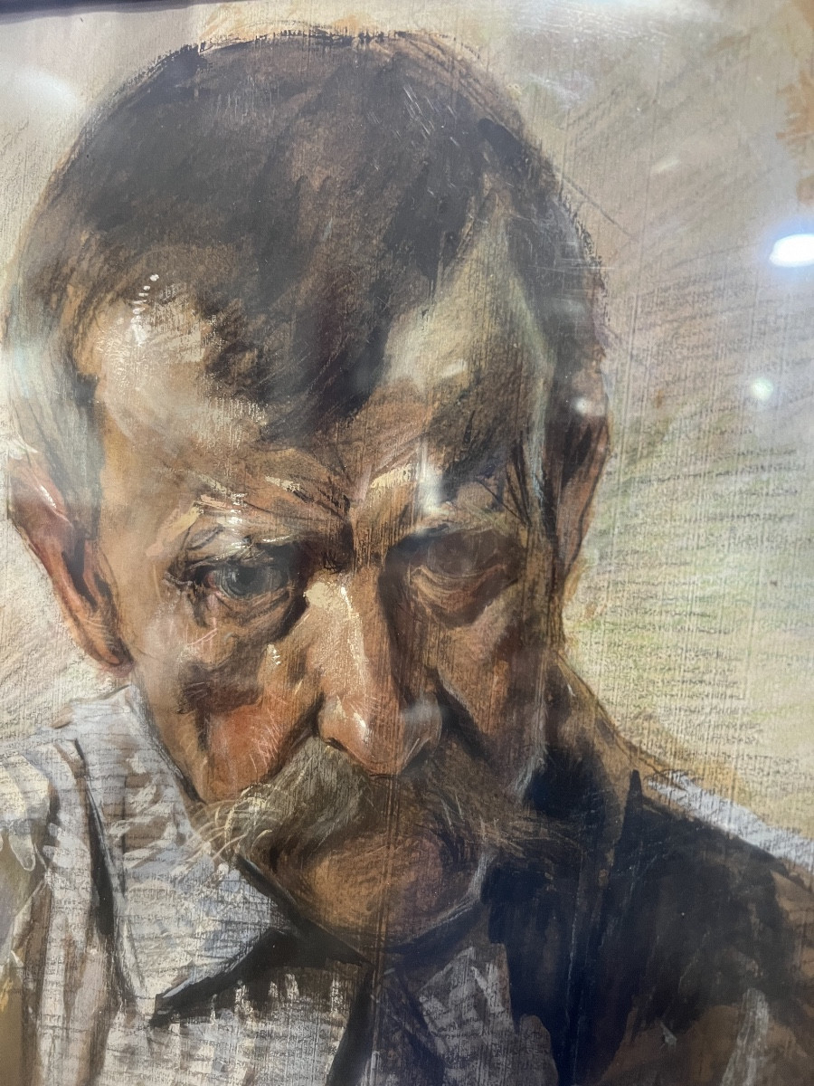 Watercolor And Gouache Portrait Of A Man By René Kuder 1904-photo-6