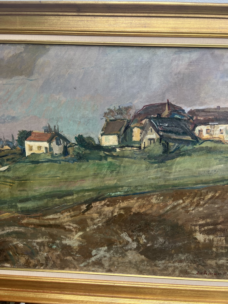 Oil Painting On Canvas Signed Leon Lehmann -photo-2