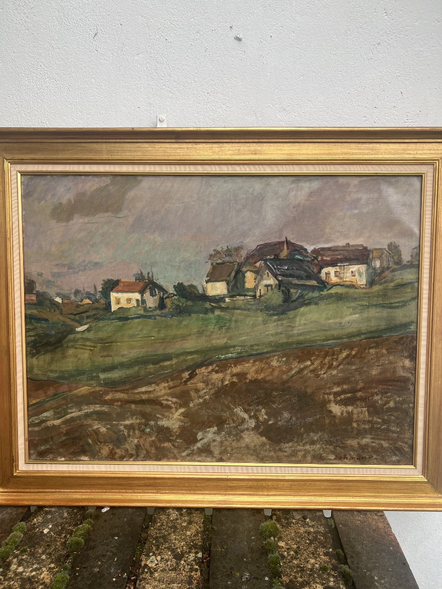 Oil Painting On Canvas Signed Leon Lehmann -photo-1